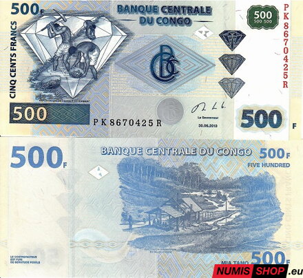 Kongo - 500 frankov - 2013 - UNC