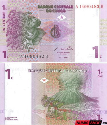 Kongo - 1 centimes - 1997 - UNC