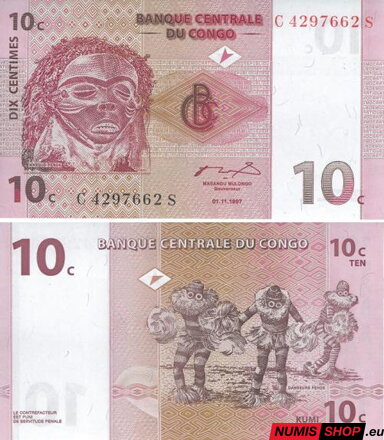 Kongo - 10 centimes - 1997