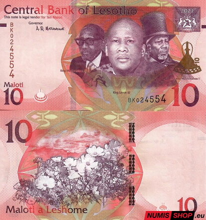 Lesotho - 10 maloti - 2021 - UNC
