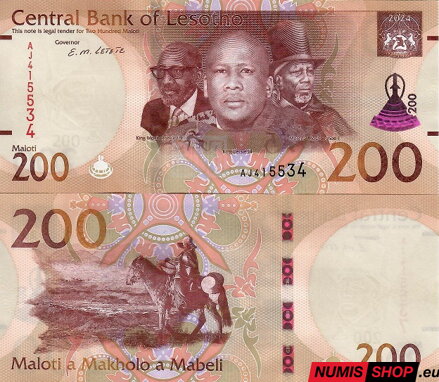 Lesotho - 200 maloti - 2024 - UNC