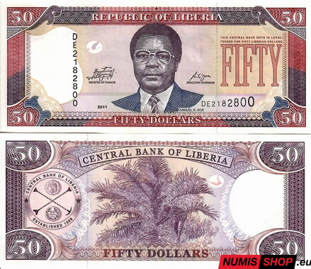 Libéria - 50 dollars  - 2011 - UNC
