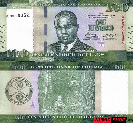 Libéria - 100 dollars  - 2017 - UNC