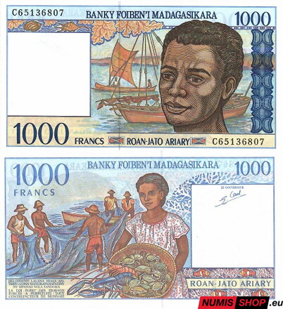 Madagaskar - 1000 francs - 1994 - UNC