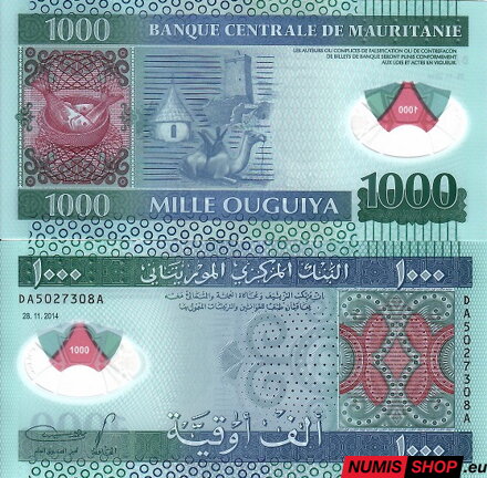 Mauritania - 1000 ouguiya - 2014 - polymer - UNC