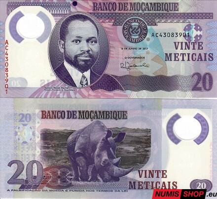 Mozambik - 20 meticais - 2017 - polymer