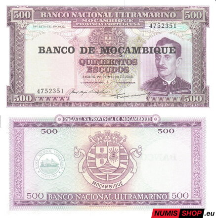Mozambik - 500 escudos - 1967