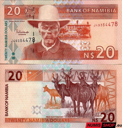 Namíbia - 20 dollars - 1996 - UNC