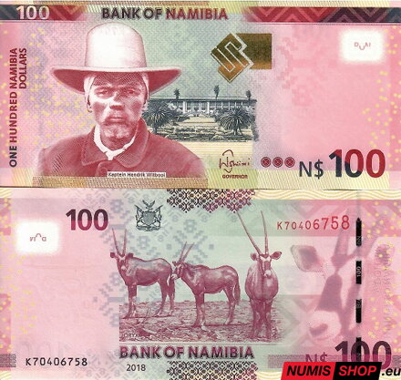 Namíbia - 100 dollars - 2018 - UNC