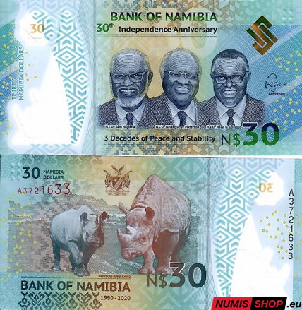 Namíbia - 30 dollars - 2020 - polymer - UNC