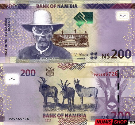 Namíbia - 200 dollars - 2022 - UNC