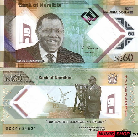 Namíbia - 60 dollars - 2025 - polymer - UNC