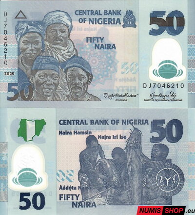 Nigéria - 50 naira - 2025 - polymer - UNC