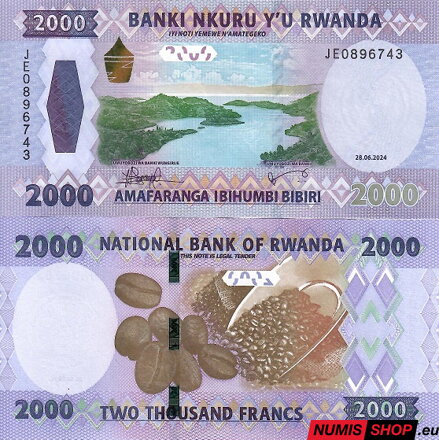 Rwanda - 2000 francs - 2024 - UNC