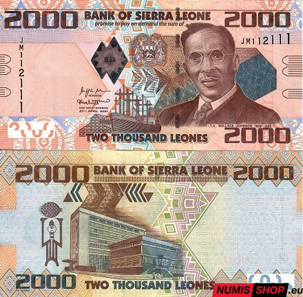 Sierra Leone - 2000 leones  - 2021 - UNC