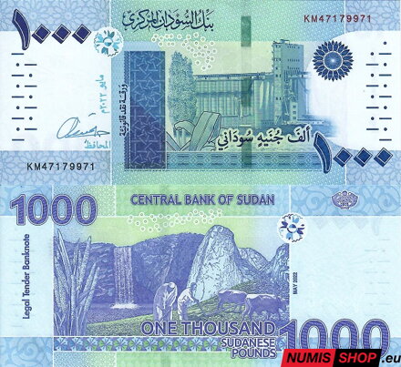 Sudán - 1000 pounds - 2022 - UNC