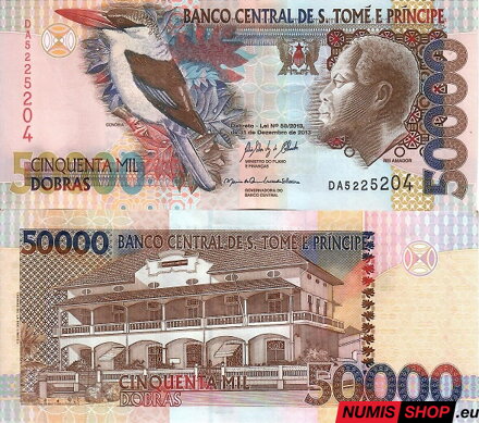Svätý Tomáš a Princov ostrov - 50 000 dobras - 2013 - UNC