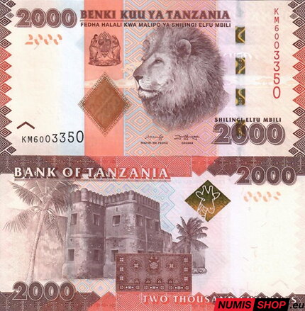 Tanzánia - 2000 shillings - 2010-2025 - UNC