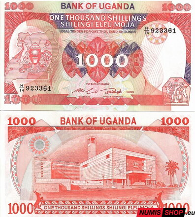 Uganda - 1000 shillings - 1986 - UNC