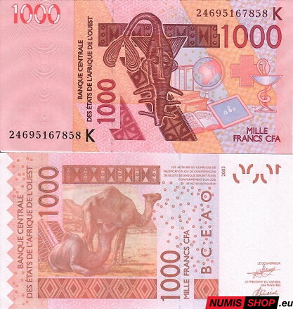 West African States - 1000 francs (K-Senegal) - 2024 - UNC