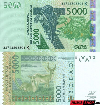 West African States - 5000 francs (K-Senegal) - 2023 - UNC
