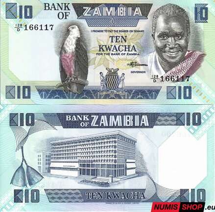 Zambia - 10 kwacha - 1980-88 - UNC