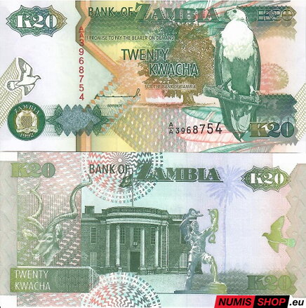 Zambia - 20 kwacha - 1992 - UNC