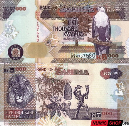 Zambia - 5000 kwacha - 2011 - polymer - UNC