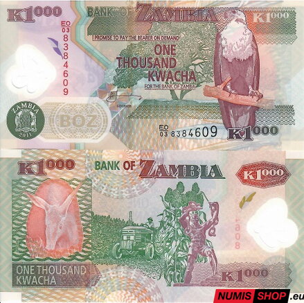 Zambia - 1000 kwacha - 2011 - polymer - UNC
