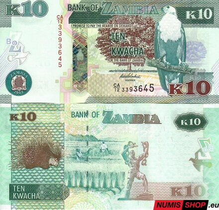 Zambia - 10 kwacha - 2012 - UNC