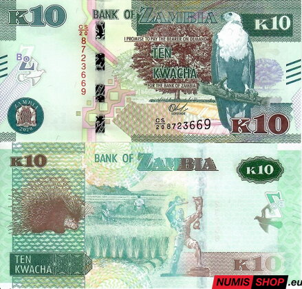 Zambia - 10 kwacha - 2020 - UNC