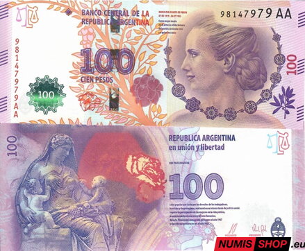 Argentína - 100 pesos - 2012 - Eva Peron - UNC