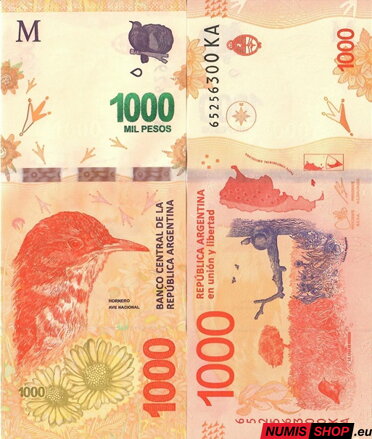 Argentína - 1000 pesos - 2017 - UNC