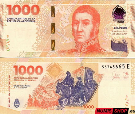 Argentína - 1000 pesos - 2023 - UNC