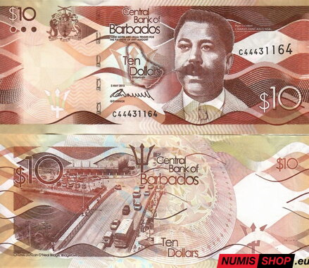 Barbados - 10 dollars - 2013 - UNC