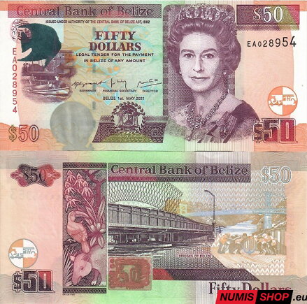 Belize - 50 dollars - 2021 - UNC
