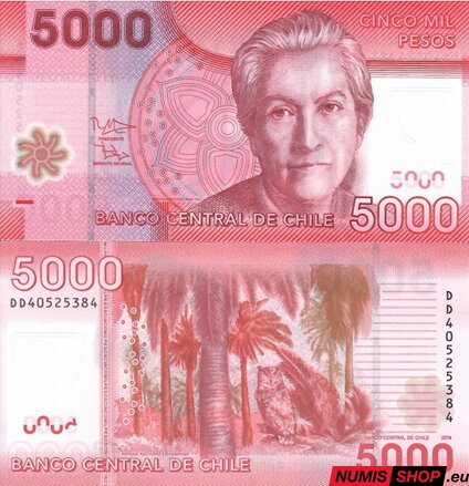 Čile - 5000 pesos - 2014 - UNC - polymer