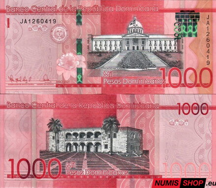 Dominikánska republika - 1000 pesos - 2021 - UNC