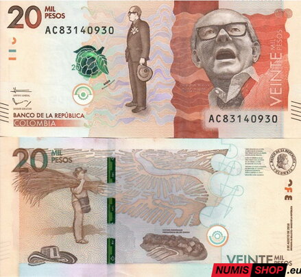 Kolumbia - 20 000 pesos - 2016 - UNC