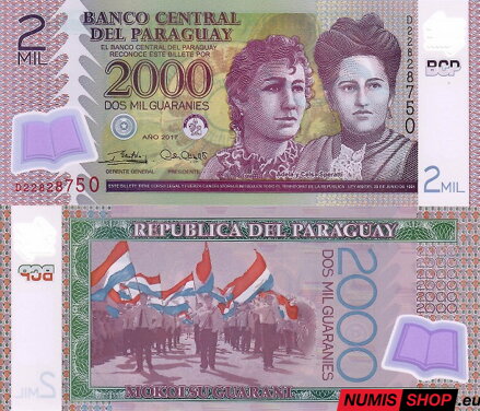 Paraguay - 2000 guaranies - 2017 - polymer - UNC
