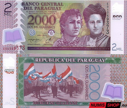 Paraguay - 2000 guaranies - 2023 - polymer - UNC