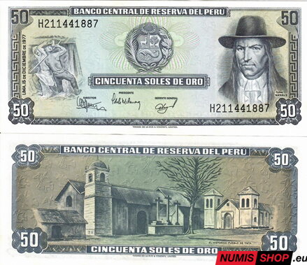 Peru - 50 soles de oro - 1977 - UNC
