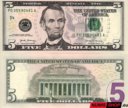 USA - 5 dollars - 2017A - D - UNC
