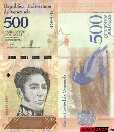 Venezuela - 500 bolívares - 2018 - UNC