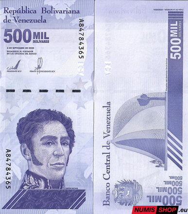 Venezuela - 500 000 bolívares - 2020 - UNC