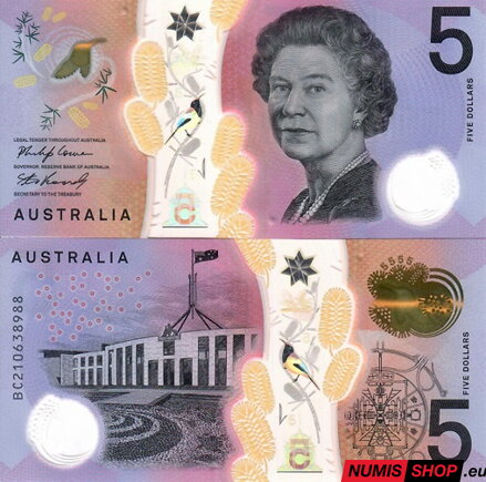 Austrália - 5 dollars - 2021 - polymer - UNC