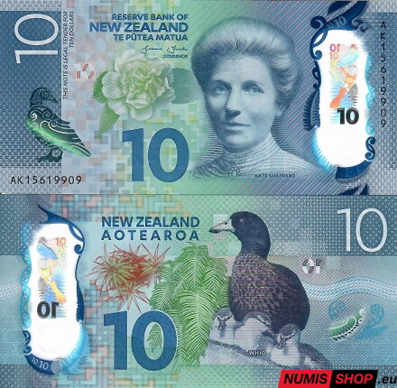 Nový Zéland - 10 dollars - 2015 - polymer - UNC