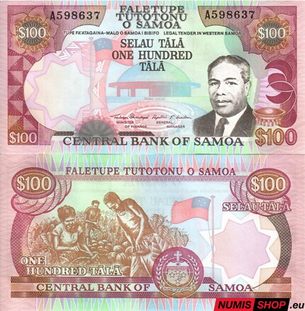 Samoa - 100 tala - 1990 - UNC