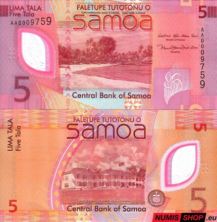 Samoa - 5 tala - 2023 - polymer - UNC
