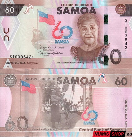 Samoa - 60 tala - 2023 - polymer - commemorative - UNC